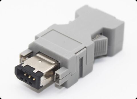 1000V Voltage Rating Servo Motor Connector with Silver/Gold Plated Pins and Panel/Cable Mount Options for Industrial Automation