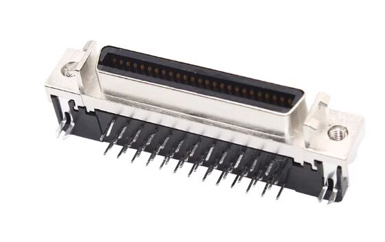 MDR SCSI 1000V Voltage Rating Servo Motor Connector with Right Angle and Straight Pin and Silver Gold Plated Contacts