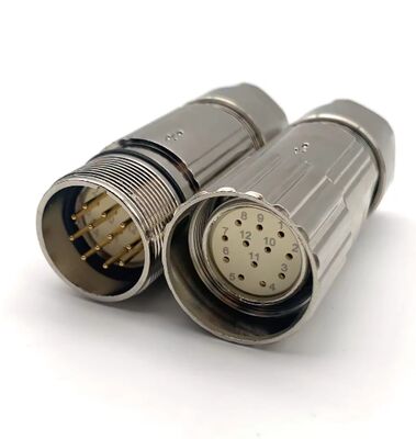 M23 Servo Motor Connector with 8PIN 12PIN 17PIN Configuration and Crimp/Solder Termination for 1000V Applications