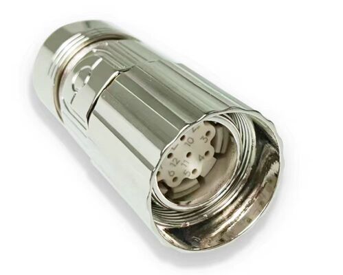 12-Pin M23 Servo Motor Connector with 1000V Voltage Rating and Crimp/Solder Termination for V90 Series