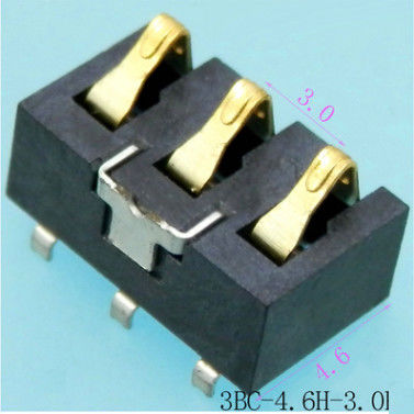 Π.Χ. χρυσό χρώμα μετάλλων συνδετήρων PCB Usb μικροϋπολογιστών συνδετήρων 3P μπαταριών με το λευκό μαύρο οίκο